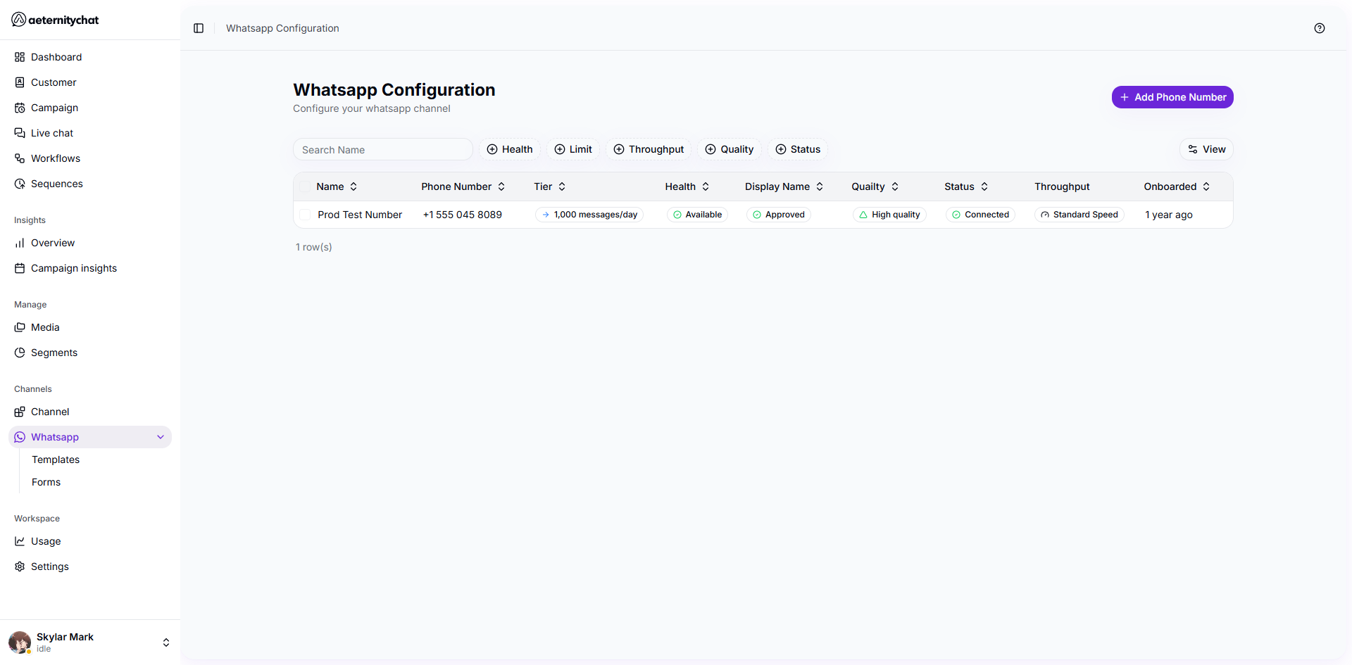 WhatsApp Configuration